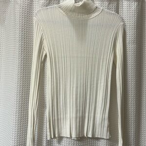 Thin knit turtleneck top